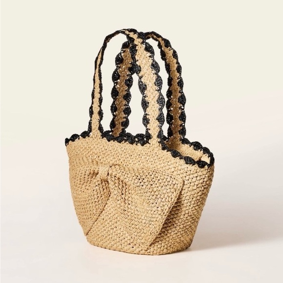 Kate Spade X Target Handbags - ♠️💞 kate spade new york x Target Raffia Bow Natural Tote Bag 🎀